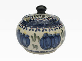 Round Sugar Bowl - Blue Crocus