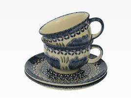 S/2 Cup and Saucer - Blue Crocus