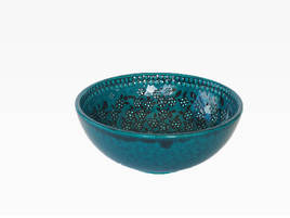 Medium Jade Green Turkish Bowl - Tree of Life