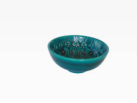 Small Turkish Jade Green Bowls - Tulip Garden